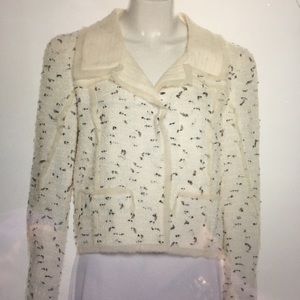 SOLD Oscar De La Renta Black & White Tweed Jacket